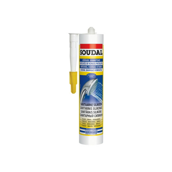 Soudal sanitaarsilikoon 280ml 117337