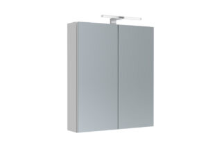 Peeglikapp BIANCO 60cm, valge, kahe uksega B60PKS