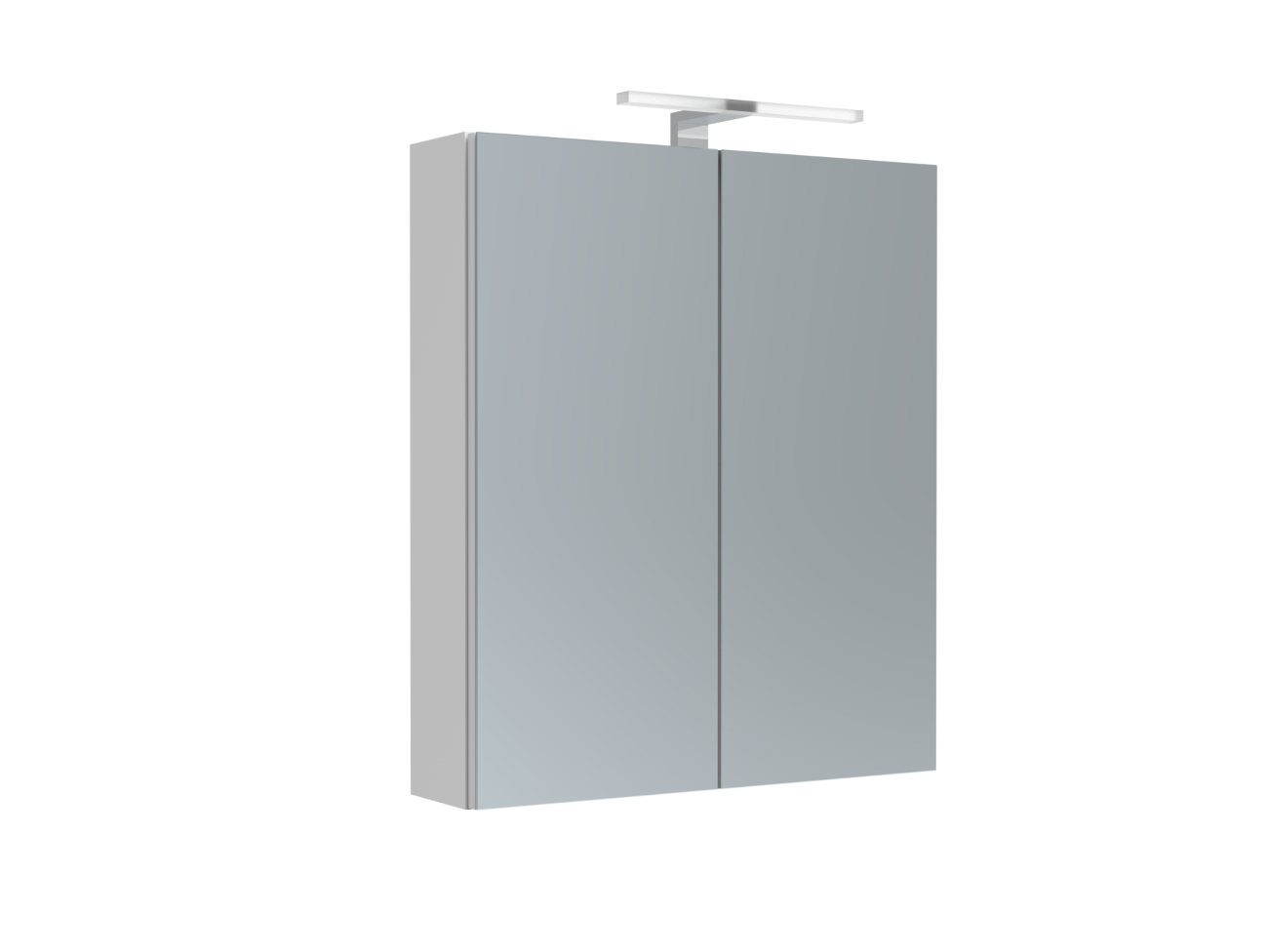 Peeglikapp BIANCO 60cm, valge, kahe uksega B60PKS