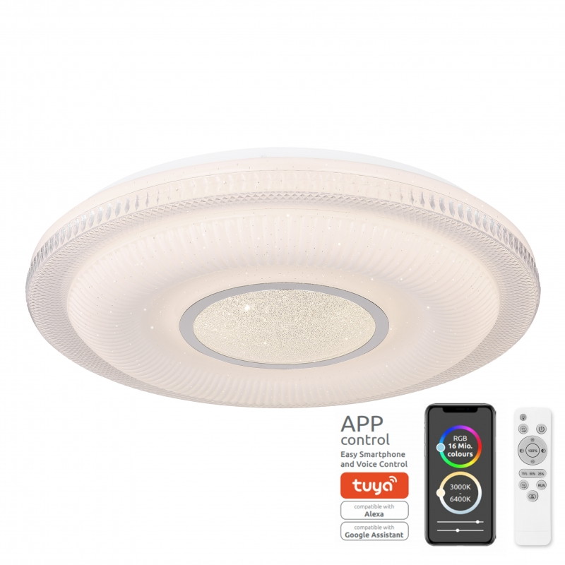 Laevalgusti LED MAGNIF puldiga Ø 500, H:88, 1xLED 30W 230V, 2300lm G48007FSH-30