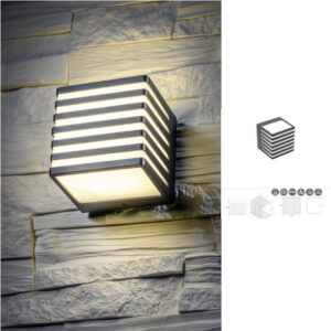 Fassaadivalgusti SIROLLO LED 10W, 4000K, 1000lm, IP54 must GTVLD-SIRO10WB-10