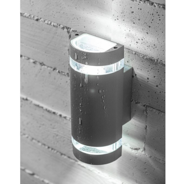 Fassaadivalgusti SILVA 2x50W, GU10, IP54 must GTVLD-SILVAGU10D-20