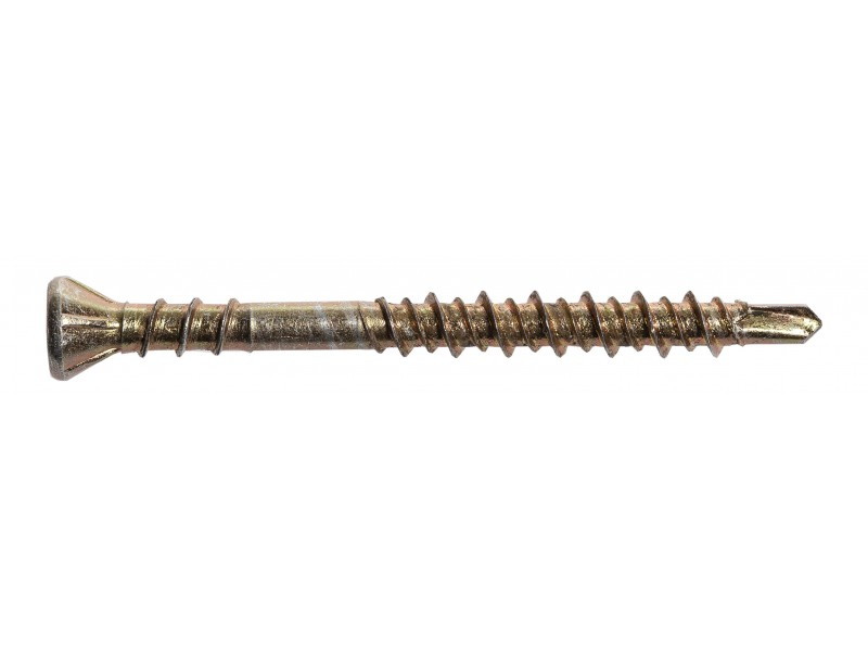 Põrandalaua kruvi 3,9x57 kollane ZN 500tk/pk+otsik