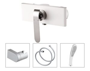 Dušisegisti komplekt Vento Tivoli valge/kroom TV37533W 35222