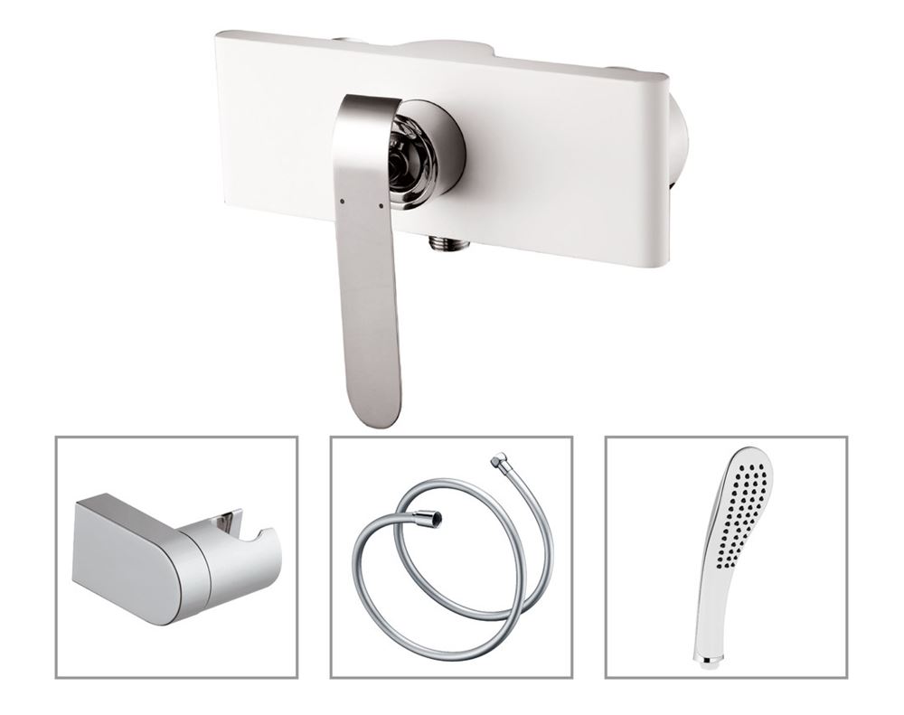 Dušisegisti komplekt Vento Tivoli valge/kroom TV37533W 35222