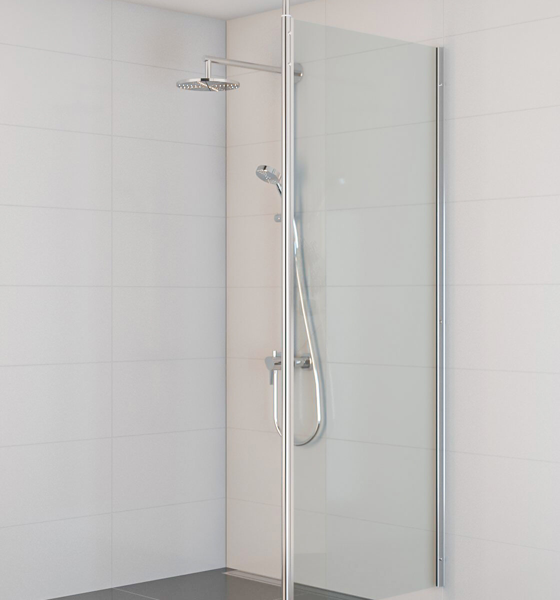 Dušisein fikseeritud 800x1950mm kirgas klaas KISS800K