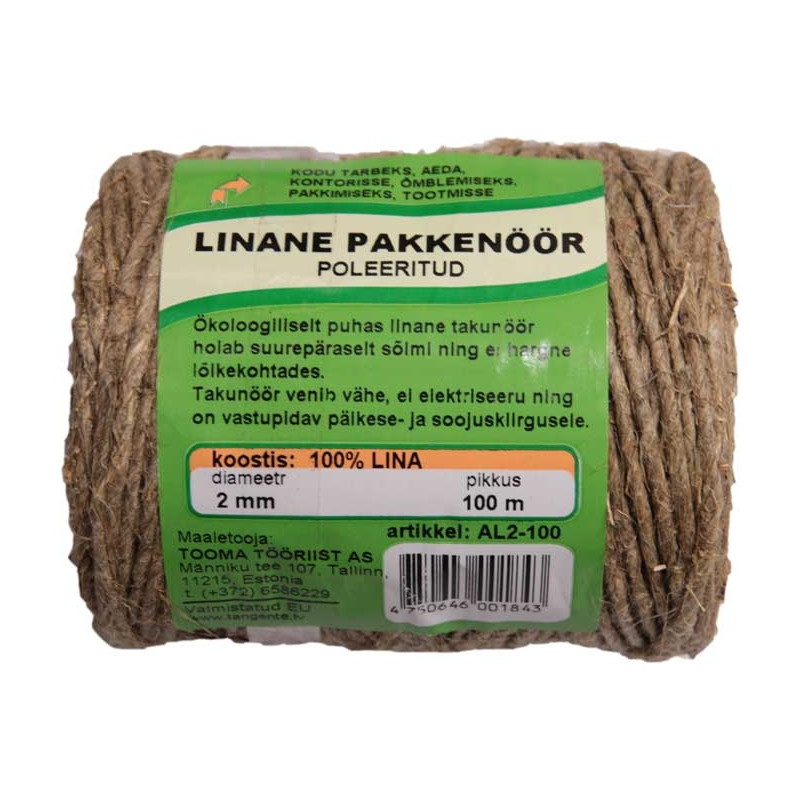 Pakkenöör 2mm/100m lina 18-AL2/100