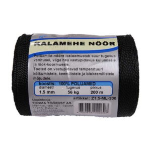 Nöör polüam.1,5mm200mmust 18-Z1,5ML/200