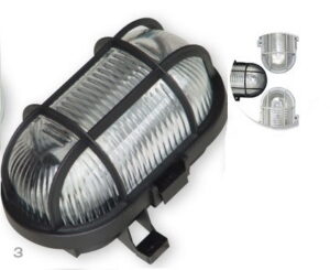 Valgusti ovaalne must 60W, IP44, E27 17292S
