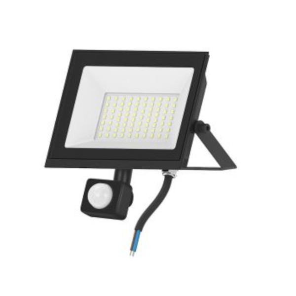 LED prožektor 30W, IP44, 2400Lm, 4000K liikumisanduriga must 870-30S