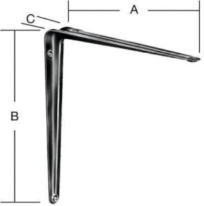 Riiulikandur 100x125mm must 810026