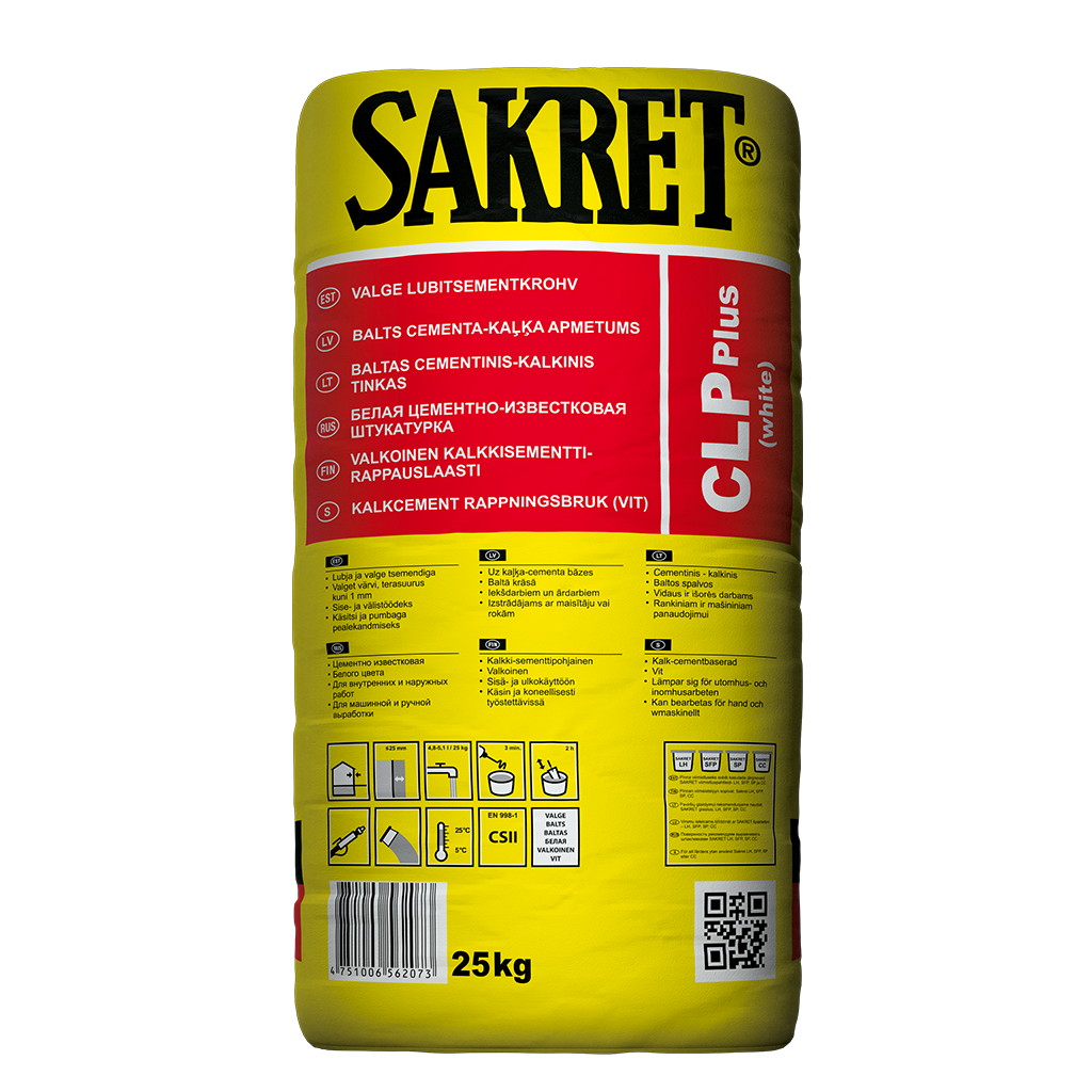 Lubitsementkrohv Sakret CLP 25kg hall