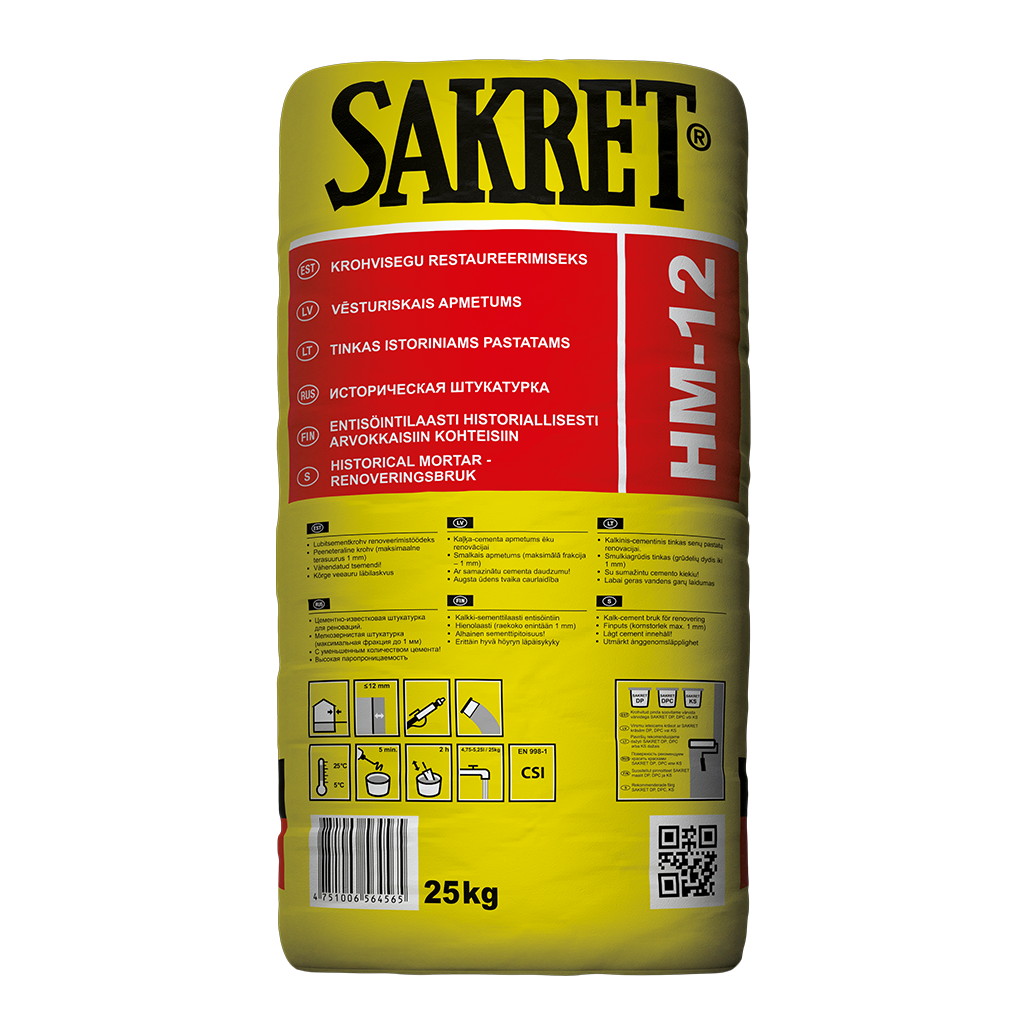 Restaureerimiskrohv Sakret HM-12 25 kg
