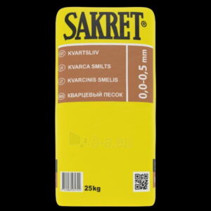 Kvartsliiv SAKRET QS 0-0,5mm. 25kg