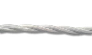 Tekstiilkaabel põimitud valge 3x1,5mm 3m 5142P