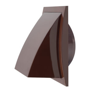 Ventilatsioonirest 190X190 ¤125mm plast välimine tagasilöögiklapiga pruun ND12FVB