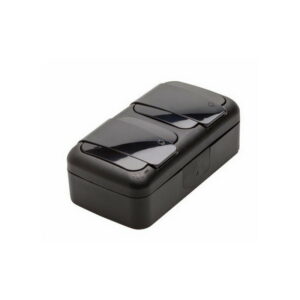 Pistikupesa maandusega 2-ne IP54 must 90555188