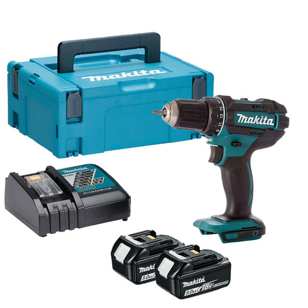 Akutrell MAKITA 18 V, 2x 5,0 Ah Li-ion, kiirlaadija, 62/36 Nm M_DDF482RTJ