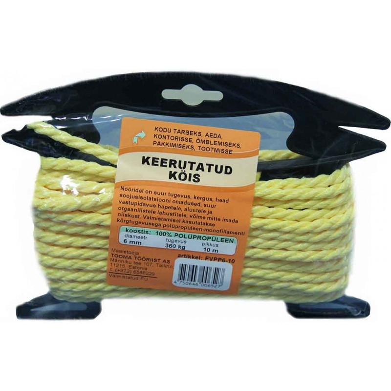 Keerutatud köis 6mm/10m 18-VPP6/10