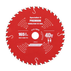 Saeketas 165x40Tx20mm, Demolition PREMIUM, SPECIALIST+ 51/5-16540
