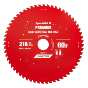 Saeketas 216x60Tx30mm, Multimaterial PREMIUM, SPECIALIST+ 51/8-21660