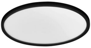 LED plafoon Slim 29,5cm, must 18W,IP44,2200Lm, 3000K 8981